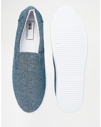 graue Slip-On Sneakers von Asos