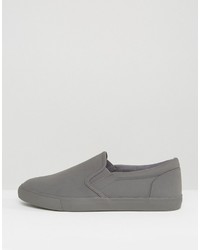 graue Slip-On Sneakers von Asos