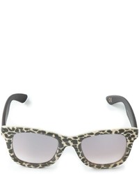 graue Sonnenbrille mit Leopardenmuster von Italia Independent
