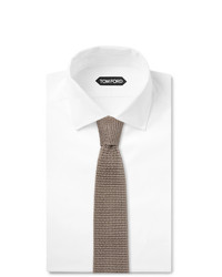 graue Strick Krawatte von Tom Ford