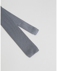 graue Strick Krawatte