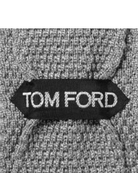 graue Strick Seidekrawatte von Tom Ford