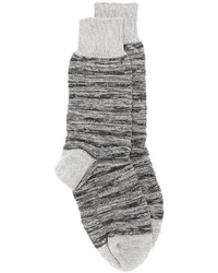 graue Strick Socken von Issey Miyake