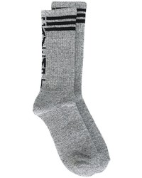 graue Strick Socken