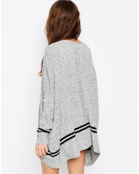 graue Strick Strickjacke mit einer offenen Front von Asos