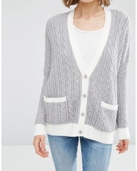 graue Strick Strickjacke von Asos