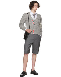 graue Strick Strickjacke von Thom Browne