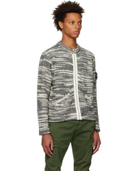 graue Strick Strickjacke von Stone Island Shadow Project