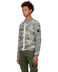 graue Strick Strickjacke von Stone Island Shadow Project