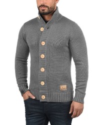 graue Strick Strickjacke von Solid