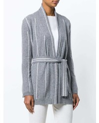 graue Strickjacke mit einem Schalkragen von Cashmere In Love