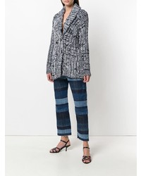 graue Strickjacke mit einem Schalkragen von Sonia Rykiel