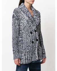 graue Strickjacke mit einem Schalkragen von Sonia Rykiel