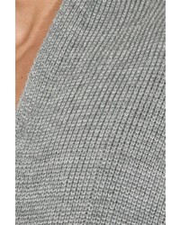 graue Strickjacke mit einem Schalkragen von Fiyasko Fashion