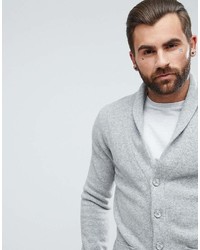 graue Strickjacke mit einem Schalkragen von Asos