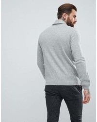 graue Strickjacke mit einem Schalkragen von Asos