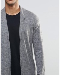 graue Strickjacke mit einem Schalkragen von Asos