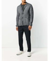 graue Strickjacke mit einem Schalkragen von Armani Jeans