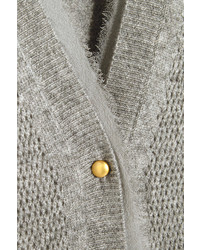 graue Strickjacke mit einer offenen Front mit Reliefmuster von Vanessa Bruno