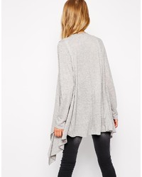 graue Strickjacke mit einer offenen Front von Asos