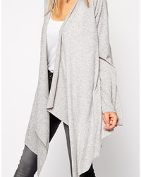 graue Strickjacke mit einer offenen Front von Asos