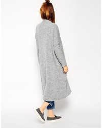 graue Strickjacke mit einer offenen Front von Asos