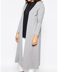 graue Strickjacke mit einer offenen Front von Asos