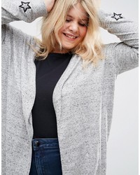 graue Strickjacke mit einer offenen Front von Asos