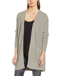 graue Strickjacke mit einer offenen Front von VILA CLOTHES