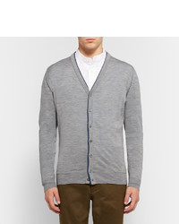 graue Strickjacke von John Smedley