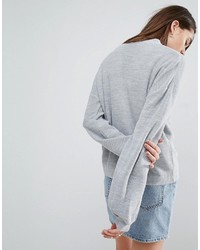 graue Strickjacke von Asos