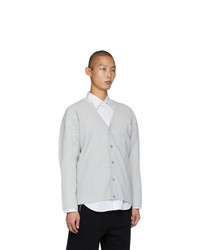 graue Strickjacke von Homme Plissé Issey Miyake