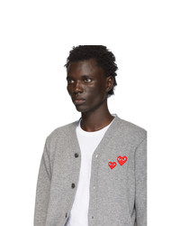 graue Strickjacke von Comme Des Garcons Play