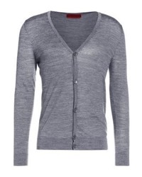 graue Strickjacke von Hugo Boss