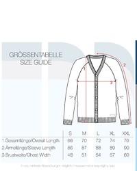 graue Strickjacke von Solid