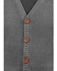 graue Strickjacke von Solid