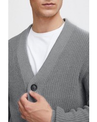 graue Strickjacke von Solid