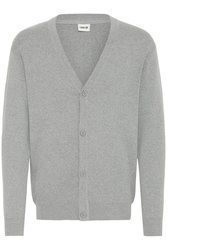 graue Strickjacke von Solid