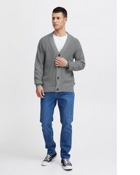 graue Strickjacke von Solid