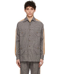 graue Tweed Shirtjacke von Ahluwalia