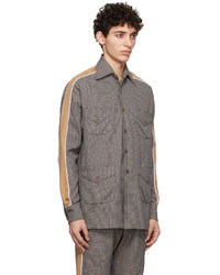 graue Tweed Shirtjacke von Ahluwalia