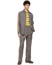 graue Tweed Shirtjacke von Ahluwalia