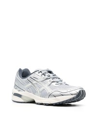 graue verzierte Leder niedrige Sneakers von Asics