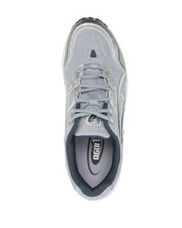 graue verzierte Leder niedrige Sneakers von Asics