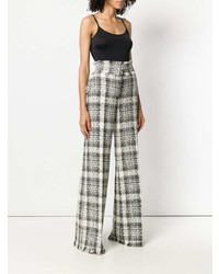 graue weite Hose mit Karomuster von MSGM