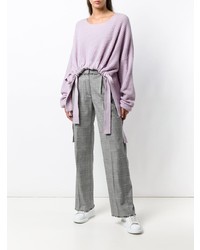 graue weite Hose mit Karomuster von MSGM