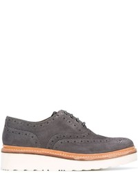 graue Wildleder Brogues