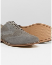 graue Wildleder Brogues von Asos