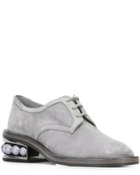 graue Wildleder Derby Schuhe von Nicholas Kirkwood
