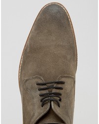 graue Wildleder Derby Schuhe von Asos